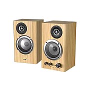 BOXE GENIUS 2.0, bluetooth, RMS: 50W (2 x 25W), bass control, treble control, mufa casti, Line-in 3.5mm, pine wood, 