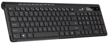 TASTATURA GENIUS wireless, multimedia, 104 taste + 12 taste multimedia, design ergonomic, Palm rest, USB, negru, 