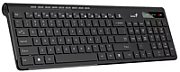 TASTATURA GENIUS wireless, multimedia, 104 taste + 12 taste multimedia, design ergonomic, Palm rest, USB, negru, 