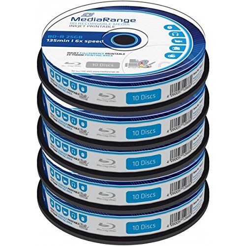 MediaRange BD-R 25GB, 6x speed, shiny silver, unprinted/blank, wide sputtered, Cake 25_1