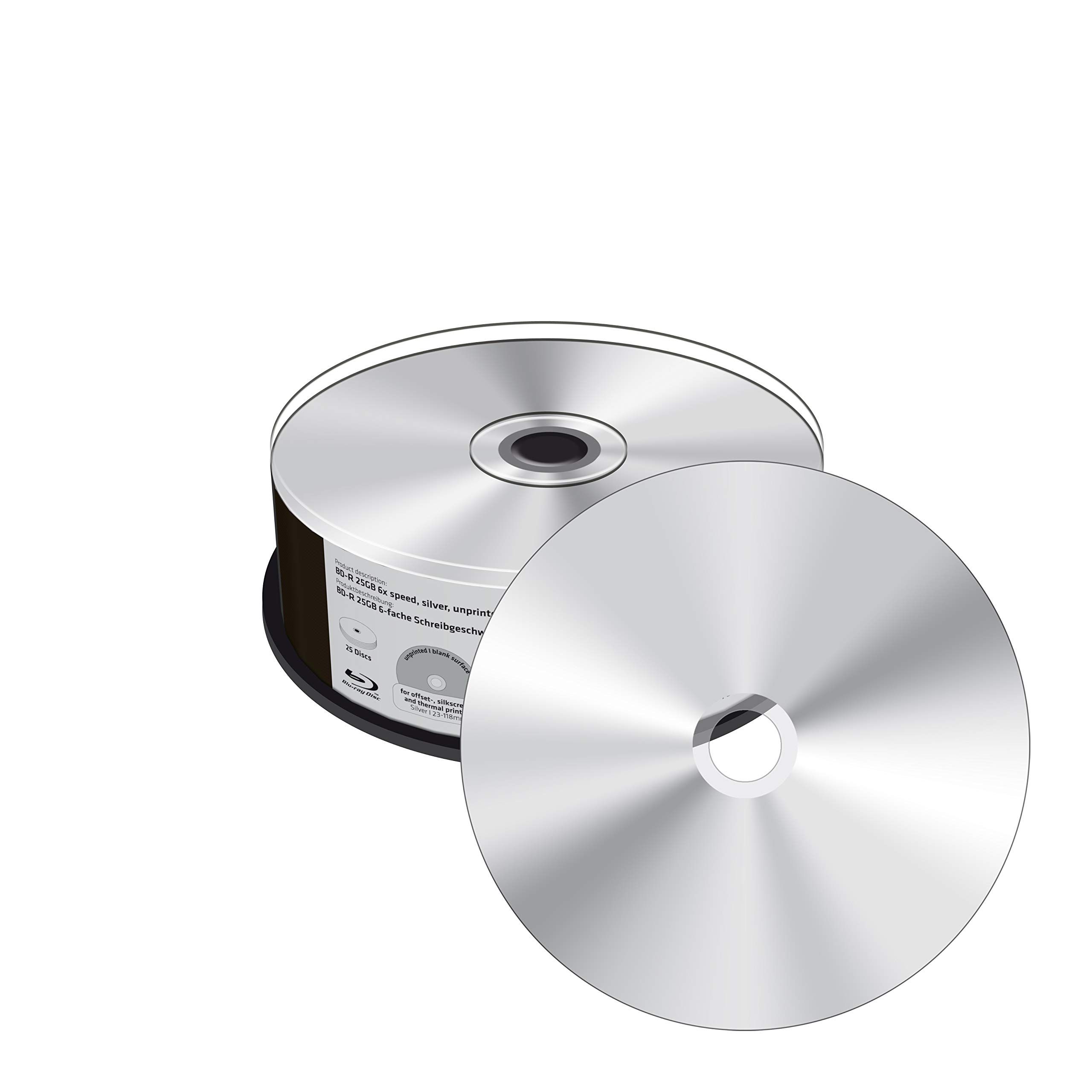 MediaRange BD-R 25GB, 6x speed, shiny silver, unprinted/blank, wide sputtered, Cake 25_2