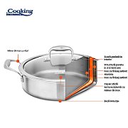 CRATITA INOX+CAPAC STICLA 26X7CM, 3.5L, ATOMIC3, COOKING BY HEINNER_1