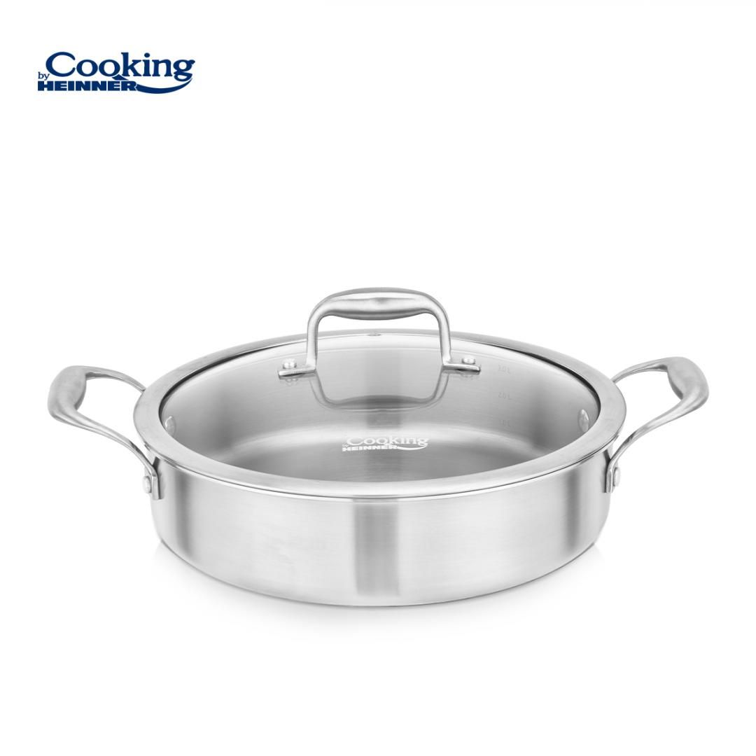 CRATITA INOX+CAPAC STICLA 26X7CM, 3.5L, ATOMIC3, COOKING BY HEINNER_2