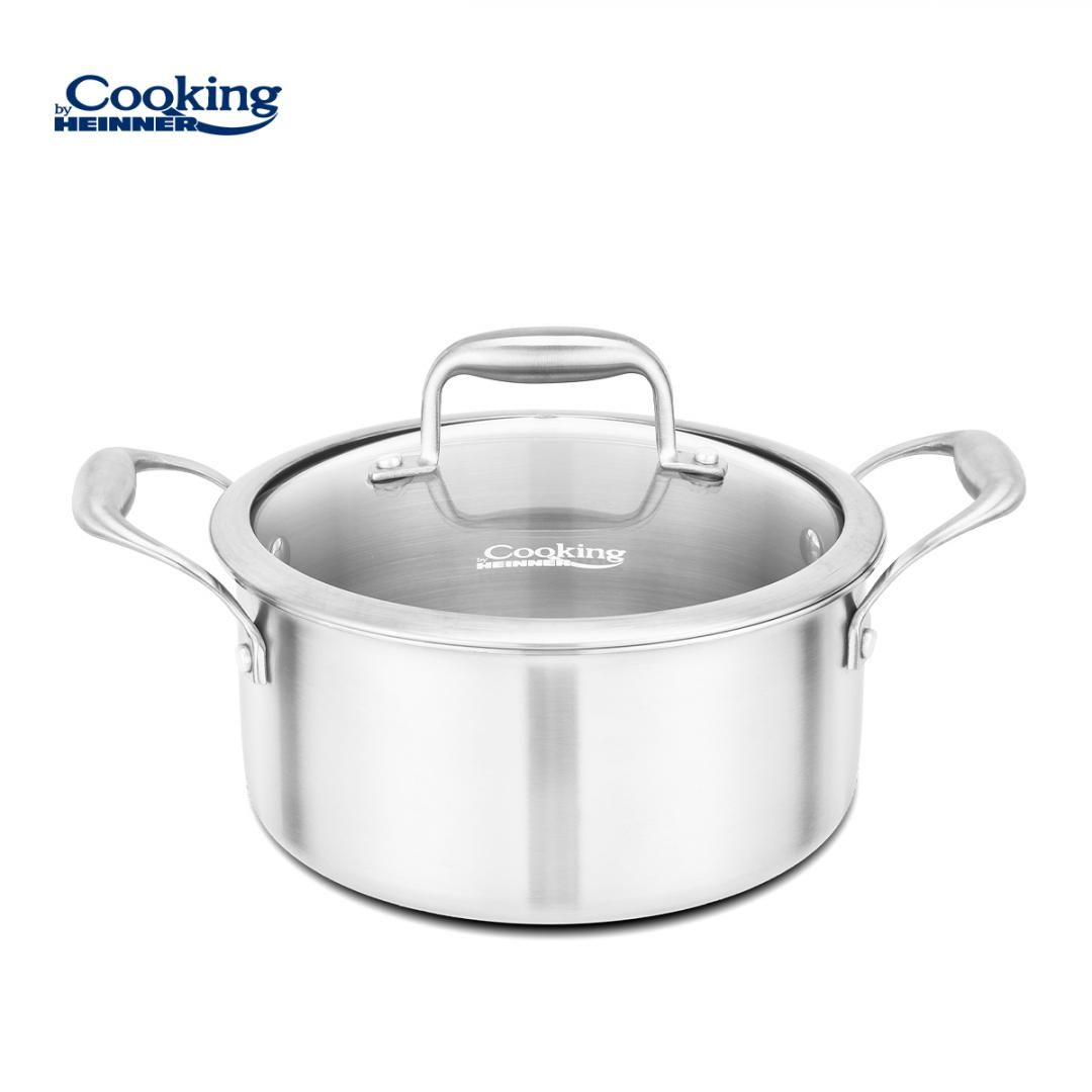 SEMIOALA INOX+CAPAC STICLA 24x12CM, 5L, ATOMIC3, COOKING BY HEINNER_2