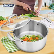 SEMIOALA INOX+CAPAC STICLA 24x12CM, 5L, ATOMIC3, COOKING BY HEINNER_1