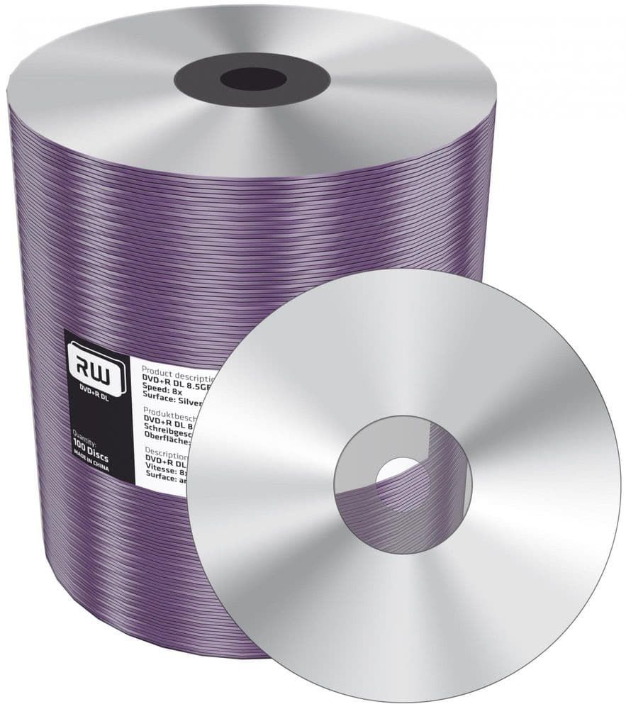 MediaRange DVD+R Double Layer 8.5GB|240min 8x speed, silver, unprinted/blank,Shrink 100_2