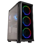 Sistem Desktop PC Gaming Spacer Conqueror, Ryzen 5 9600X, 32 GB DDR5, 2 TB SSD, Radeon RX 9060 XT Challenger 8GB OC, No OS, negru, 