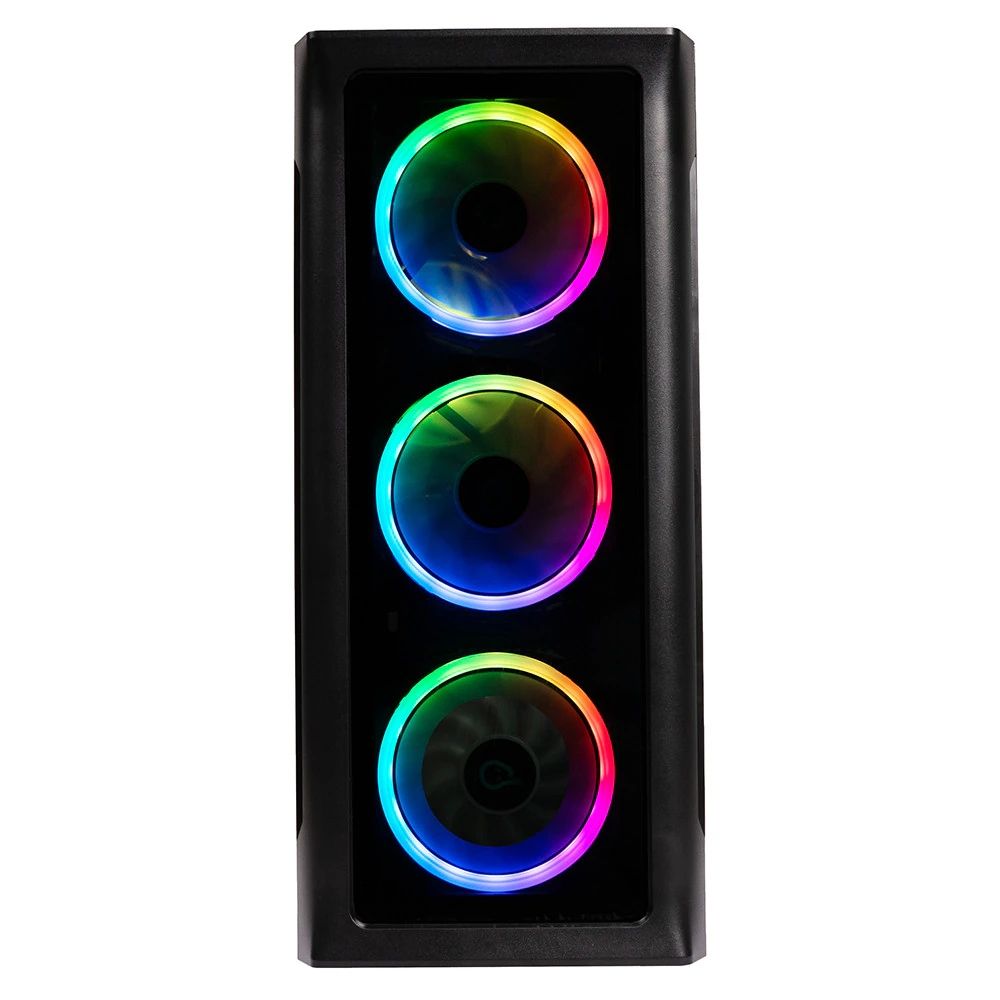 Sistem Desktop PC Gaming Spacer Conqueror, Ryzen 5 9600X, 32 GB DDR5, 2 TB SSD, Radeon RX 9060 XT Challenger 8GB OC, No OS, negru, 