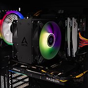 Sistem Desktop PC Gaming Spacer Conqueror, Ryzen 5 9600X, 32 GB DDR5, 2 TB SSD, Radeon RX 9060 XT Challenger 8GB OC, No OS, negru, 