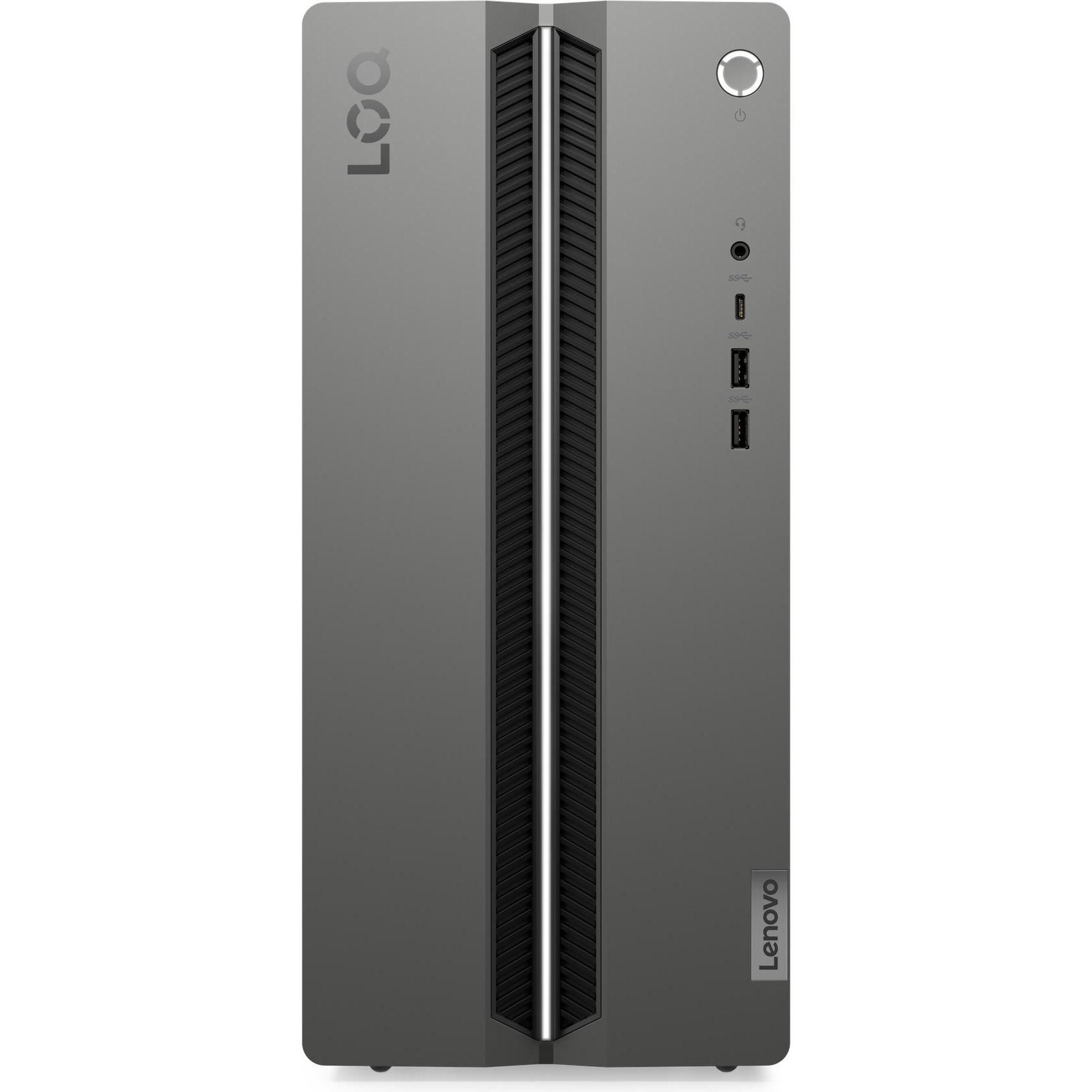 Desktop Gaming Lenovo LOQ Tower 17IRR9 , Intel® Core i5-14400, 10C (6P + 4E) / 16T, P-core 2.5 / 4.7GHz, E-core 1.8 / 3.5GHz, 20MB Intel Smart Cache, video NVIDIA® GeForce RTX™ 5050 8GB GDDR7, RAM 2x 24GB UDIMM DDR5-4800; Two DDR5 UDIMM slots, dual-channel capable; Up to 32GB DDR5-5600,  1TB SSD M.2_5