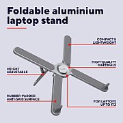 Stand laptop Trust Macy Foldable, ajustabil pe inaltime: 7 trepte, , dimensiune maxima laptop 17