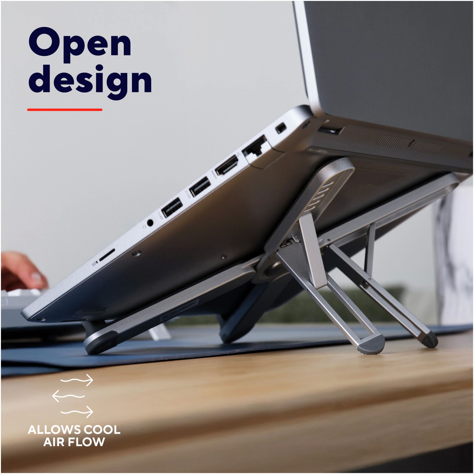 Stand laptop Trust Macy Foldable, ajustabil pe inaltime: 7 trepte, , dimensiune maxima laptop 17