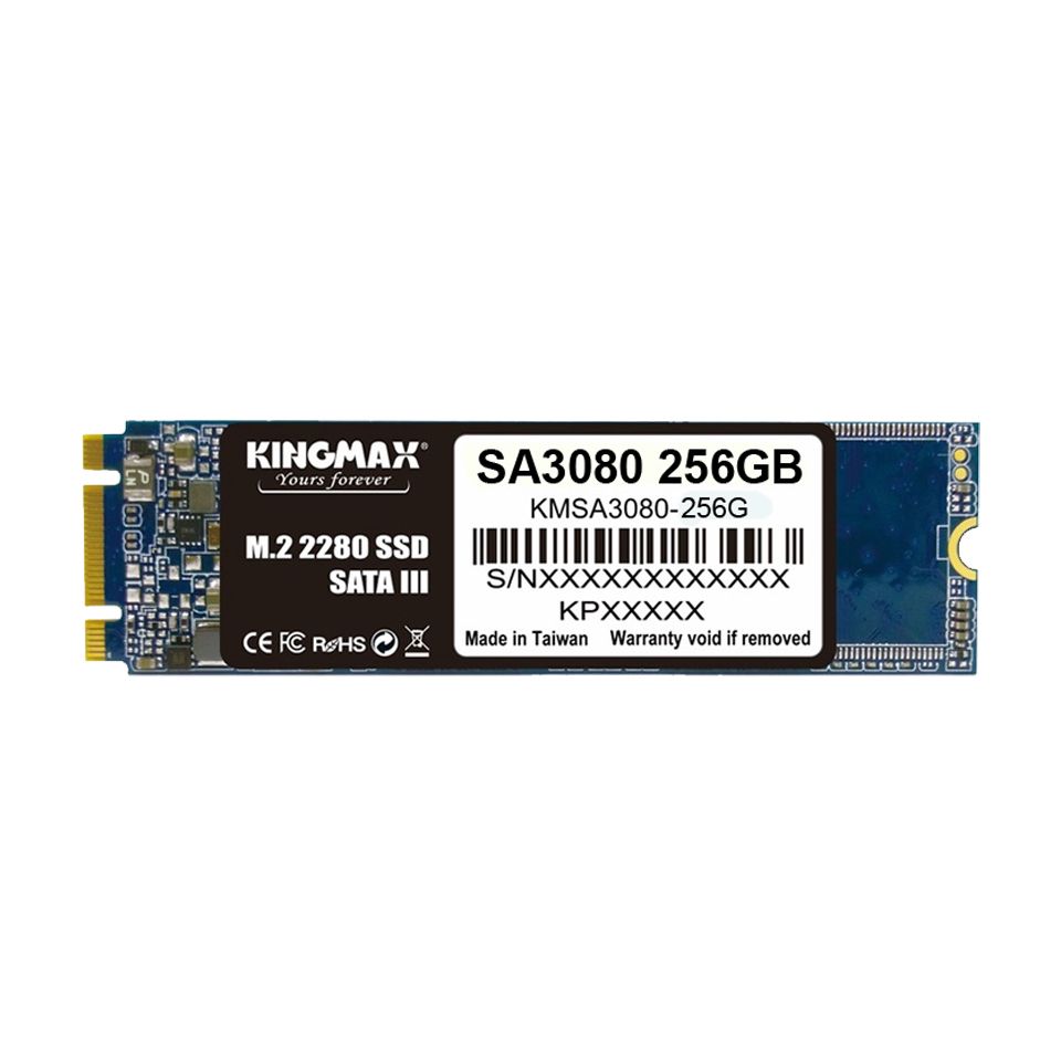 SSD KINGMAX, SA3080, 256 GB, M.2 2280, S-ATA 3, 3D TLC Nand, R/W: 540/450 MB/s, 