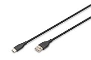 Cablu de alimentare din silicon USB-A la USB-C, USB 2.0 60W, 0,5m, negru_2