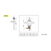 HONEYWELL TS131-3/4A Ventil de siguranță cu capilar de 1,3 m_3