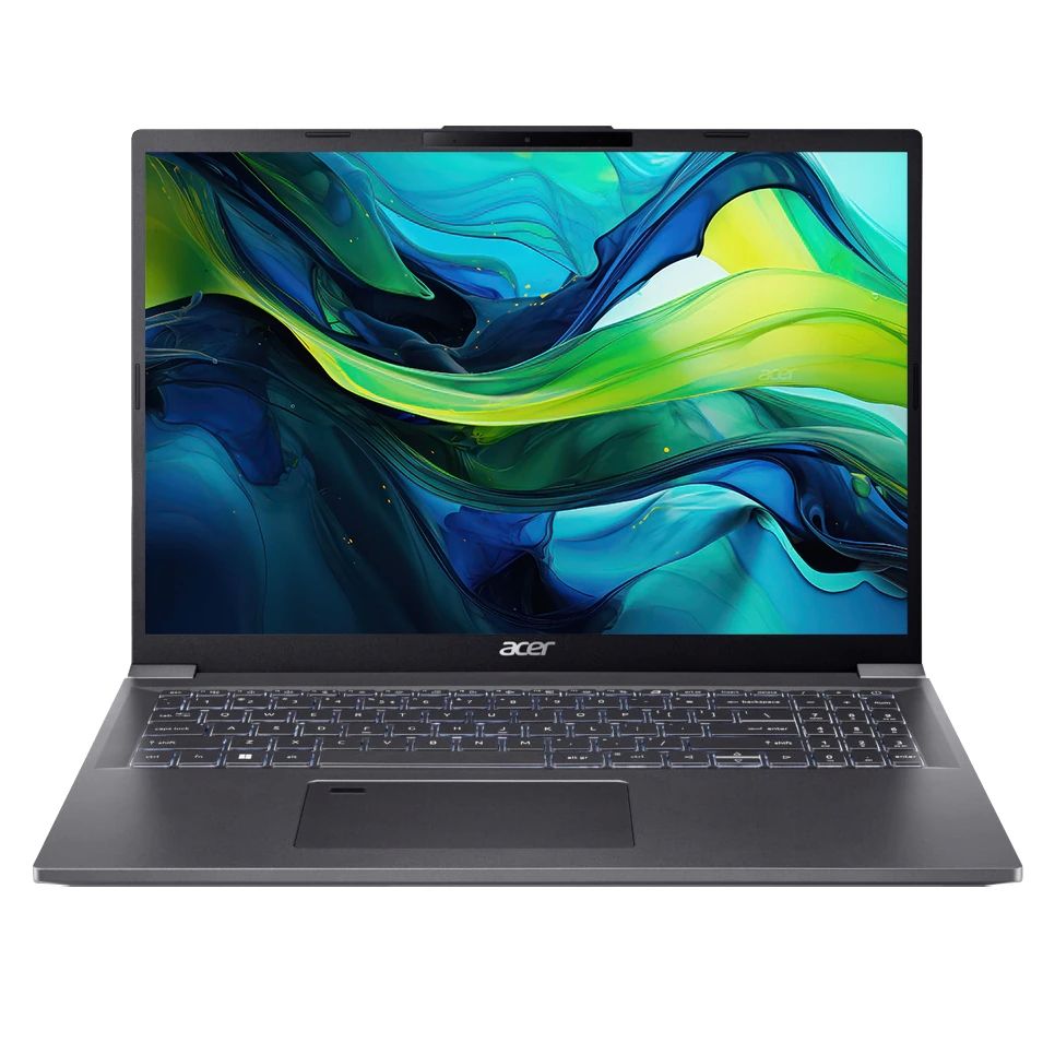 Laptop Acer Aspire 16 A16-71M-76JN, 16 inches (40.64 cm), Acer CineCrystal™ WUXGA+ OLED 120Hz display with 100% DCI-P3 / Adobe RGB c olor space, 2048 x 1280, 16:10, Intel® Core™ Ultra 7 processor 155H , Up to 4,80 GHz Turbo-Boost, 24 MB Intel® Smart Cache, 6 Performance-cores + 8 Efficient-cores + 2_4