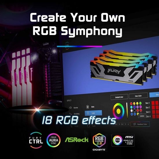 48GB DDR5-6400MT/S CL32 DIMM/FURY RENEGADE RGB SILVER XMP_4