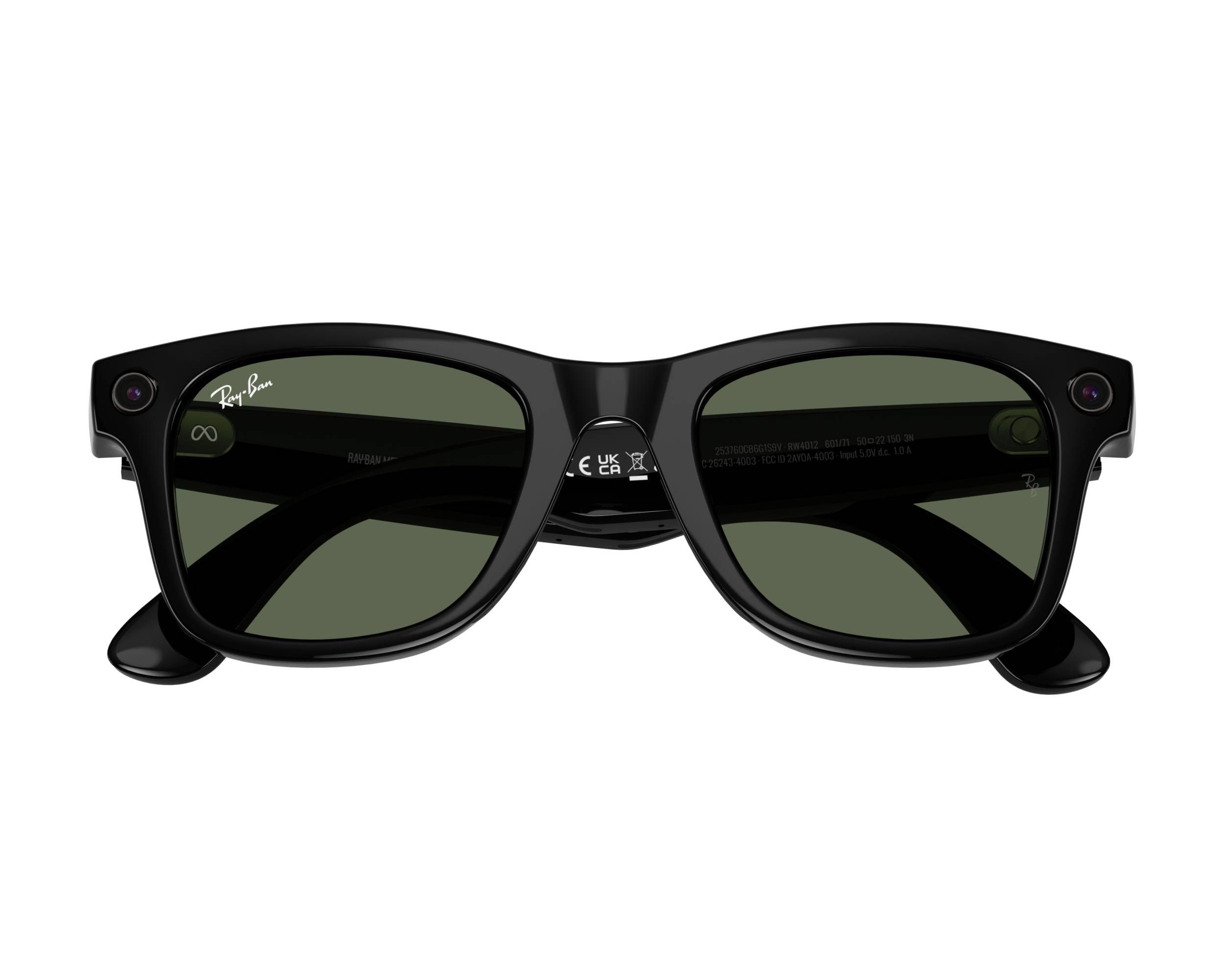 ORW4012 META WAYFARER High Bridge Fit - Shiny Black - G-15 Green_1