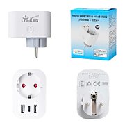 PRIZA inteligenta TP-LINK exterior, design compact, certificare Matter, Schuko x 1, cu monitorizarea energiei, conectare prin Schuko (T), 16 A, programare prin smartph, BT, WiFi, negru 