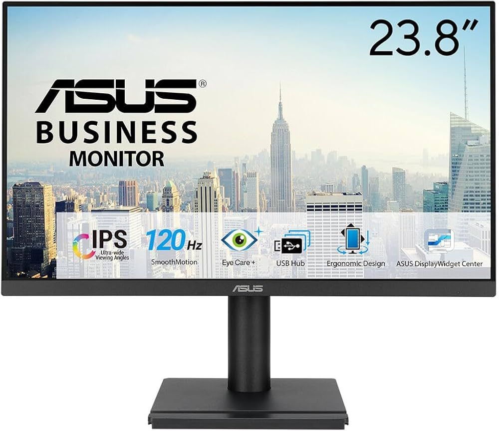 ASUS VA249QGS Business Monitor 23.8inch IPS FHD 120Hz 350cd/m2 1ms HDMI DP VGA Speakers_1