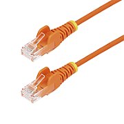 25CM ORANGE SLIM CAT6 CABLE/SLIM SNAGLESS RJ45 UTP PATCH CAB_1
