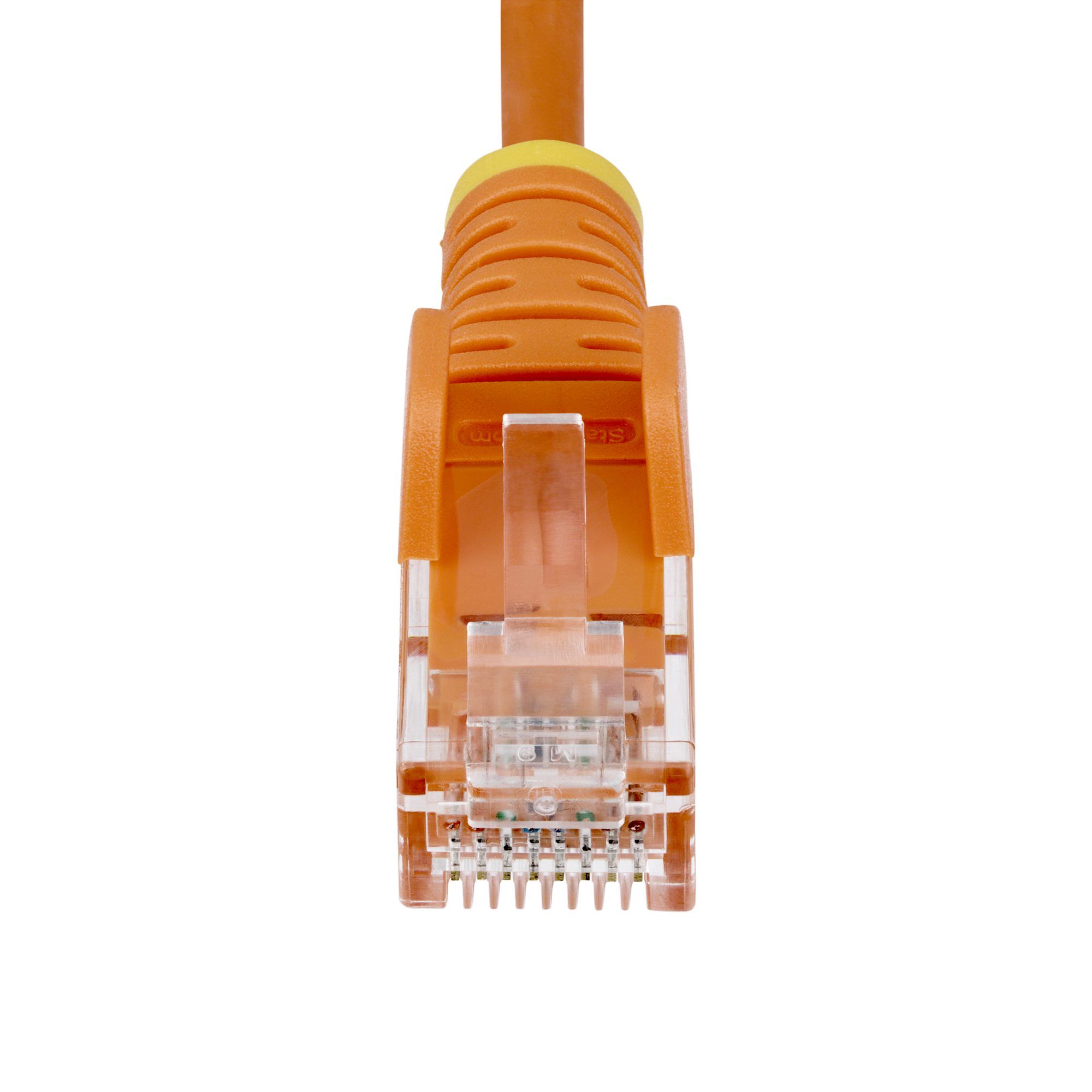 25CM ORANGE SLIM CAT6 CABLE/SLIM SNAGLESS RJ45 UTP PATCH CAB_2