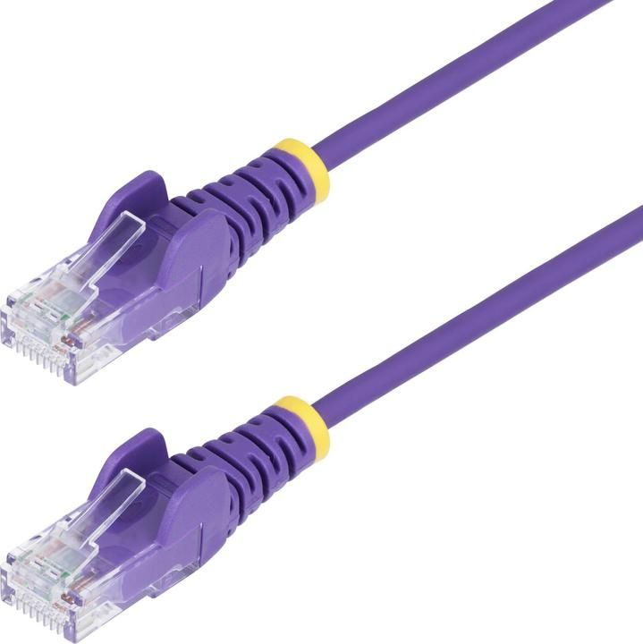 25CM PURPLE SLIM CAT6 CABLE/SLIM SNAGLESS RJ45 UTP PATCH CAB_1