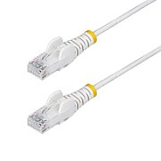 25CM WHITE SLIM CAT6 CABLE/SNAGLESS RJ45 UTP PATCH CABLE_1