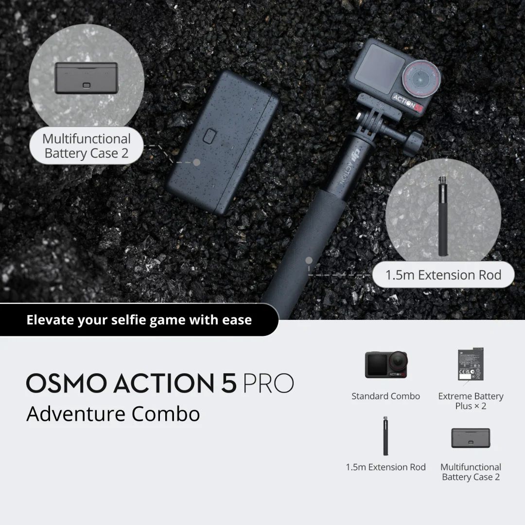 Bundle Camera actiune DJI Osmo Action 5 Pro, 4K12040MP, Rocksteady 3.0, Adventure Combo_4