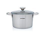 Oala 3.5l cu capac din sticla Santino Metalac inox/20cm/3.5l_1