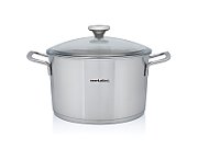 Oala 6l cu capac din sticla Santino Metalac inox/24cm/6l_1