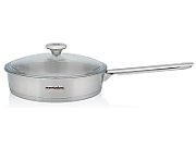 Tigaie 2.4l cu capac din sticla Santino Metalac inox/24cm/2.4l_1