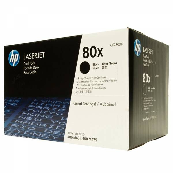 Toner HP LaserJet Pro 400 Serie CF280XD Black_1