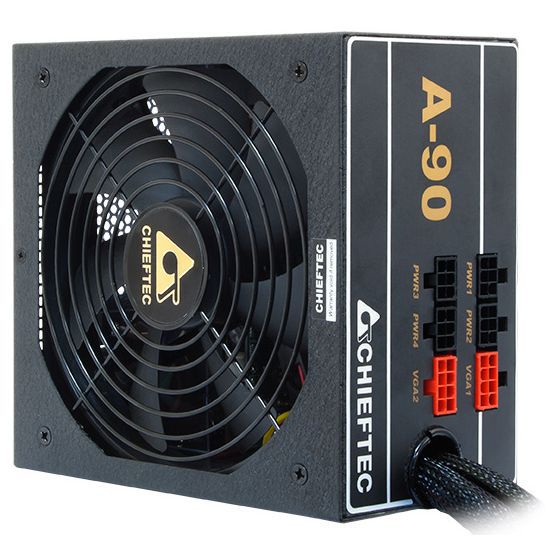 SURSA CHIEFTEC 650W (real), A-90 series, semi-modulara, fan 14cm, compatibila 80PLUS Gold, >90% eficienta, 1x CPU 4+4, 2x PCI-E (6+2), 6x SATA 