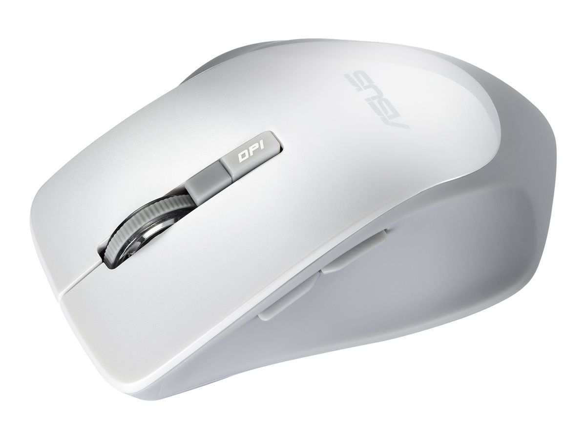 ASUS Optical Mouse WT425 Wireless, 1600dpi, 6 butons, 65g, 104x68x40mm, Silent mouse click design, for right hand, White