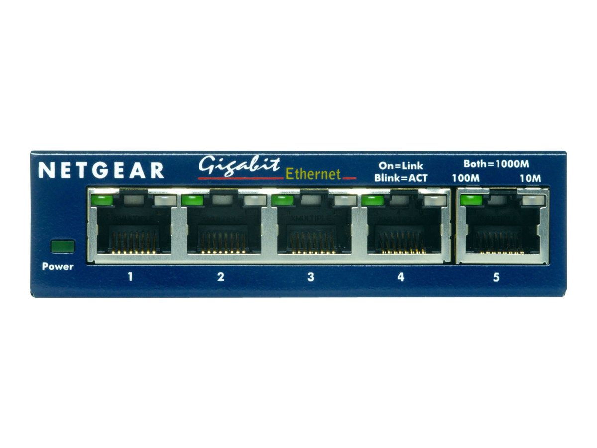 NETGEAR GS105GE Netgear ProSafe 5-Port Gigabit Desktop Switch Metal (GS105GE)_1