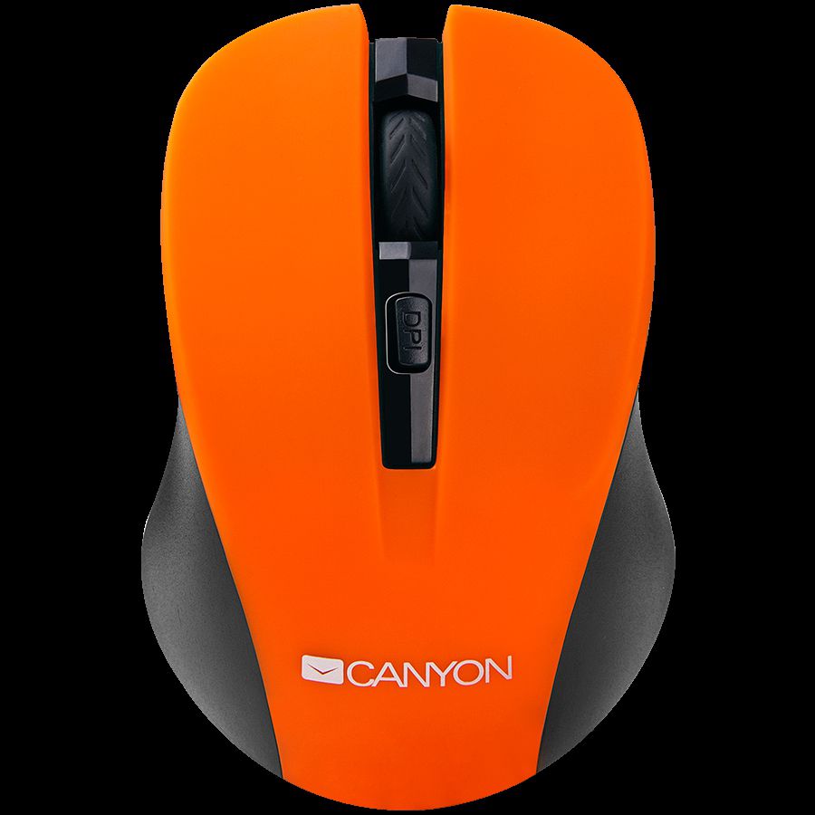CANYON MW-1 2.4GHz wireless optical mouse with 4 buttons, DPI 800/1200/1600, Orange, 103.5*69.5*35mm, 0.06kg_1