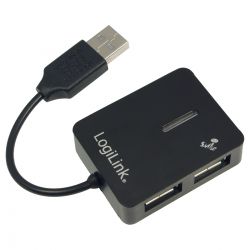 HUB extern LOGILINK, porturi USB: USB 2.0 x 4, conectare prin USB 2.0, cablu 0.05 m, negru, 