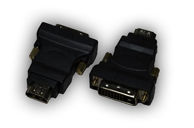 ADAPTOR video LOGILINK, DVI-D DL (T) la HDMI (M), conectori auriti, rezolutie maxima Full HD (1920 x 1080) la 60 Hz, negru, 