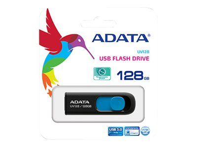 ADATA AUV128-128G-RBE Unitate flash Adata UV128 128GB USB3, fara capac, retractabil, negru si albastru_1