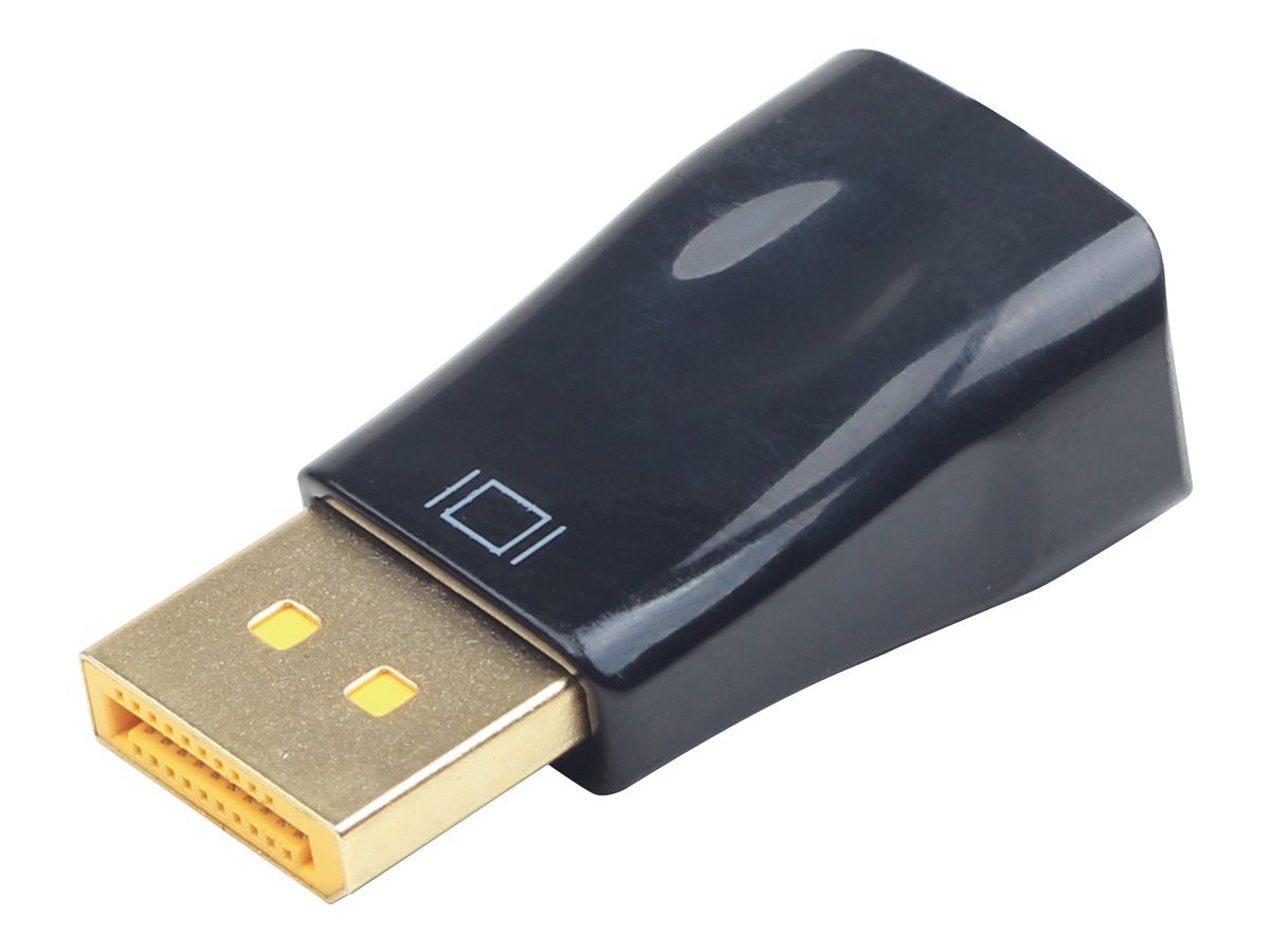 ADAPTOR video GEMBIRD, DisplayPort (T) la VGA (M), rezolutie maxima 1920 x 1200 la 60 Hz, black,  A-DPM-VGAF-01  (include TV 0.06 lei)