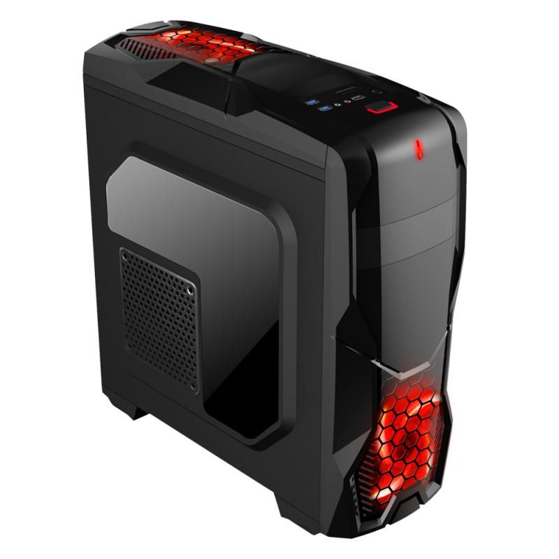 Carcasa Njoy Supernova, MiddleTower, fara sursa, black/red